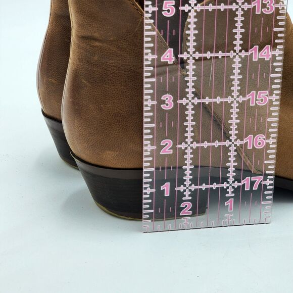 Lucky Brand Banterr Brown Leather Ankle Boots Size 9 - Picture 10 of 10